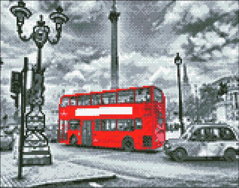 Алмазная мозаика Лондонская улица 30х40 см (АМШ-202)
