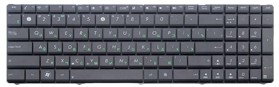 Клавиатура для ноутбука Asus A52 A52Jv матовая (04GNV32KRU00)