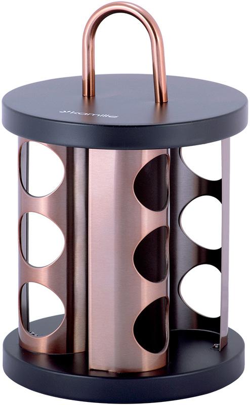 Набір ємностей для спецій Kamille Spice Rak 12 спецовників на круглій підставці 22х19х19 см (KM-7034) - фото 4 Набір ємностей для спецій Kamille Spice Rak 12 спецовників на круглій підставці 22х19х19 см (KM-7034) - фото 4