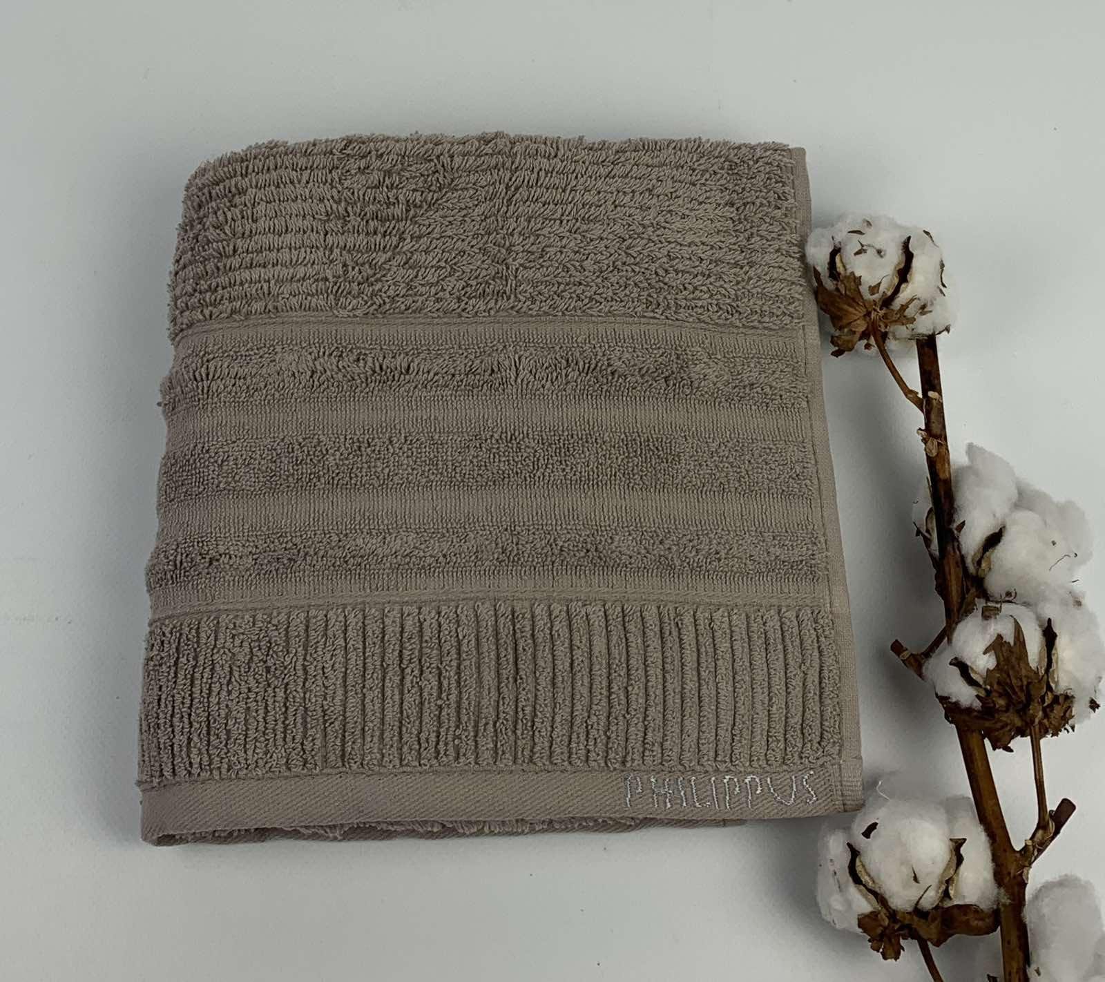 Рушник Philippus Delux Cotton Sicilya A144 50x90 см Капучино (CN31102)