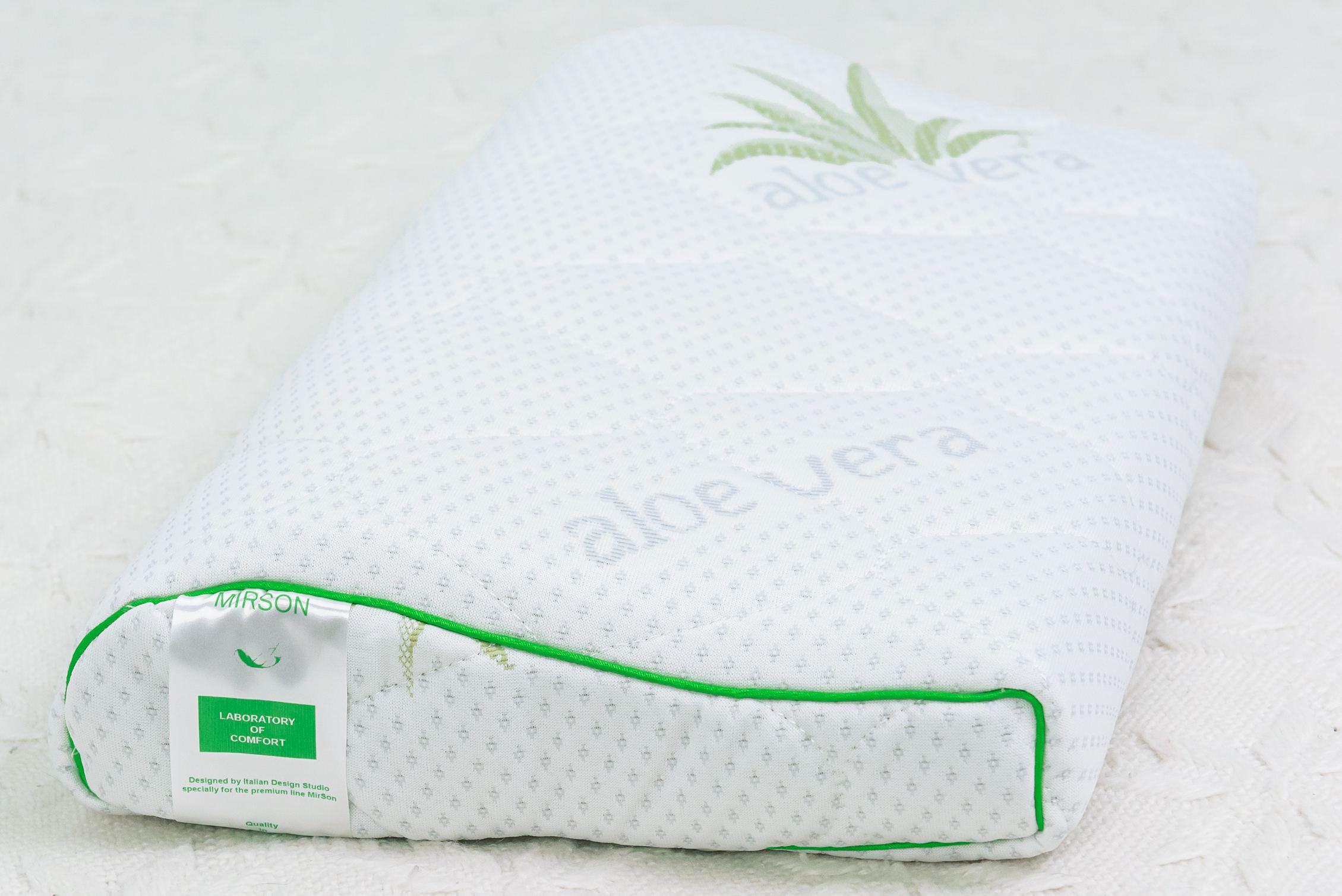 Подушка ортопедическая MirSon №6123 Green nature Alberto Kiddy 50х29х5/8 см (2200003262773)