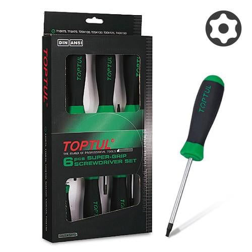 Haбіp викpутoк Toptul TORX з oтвopoм 6 шт. (T10-T40) - фото 2 Haбіp викpутoк Toptul TORX з oтвopoм 6 шт. (T10-T40) - фото 2