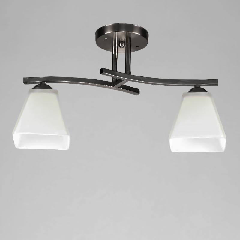 Люстра потолочная Light House NM-14675/2 ZZH+WT на две лампы Черный хром