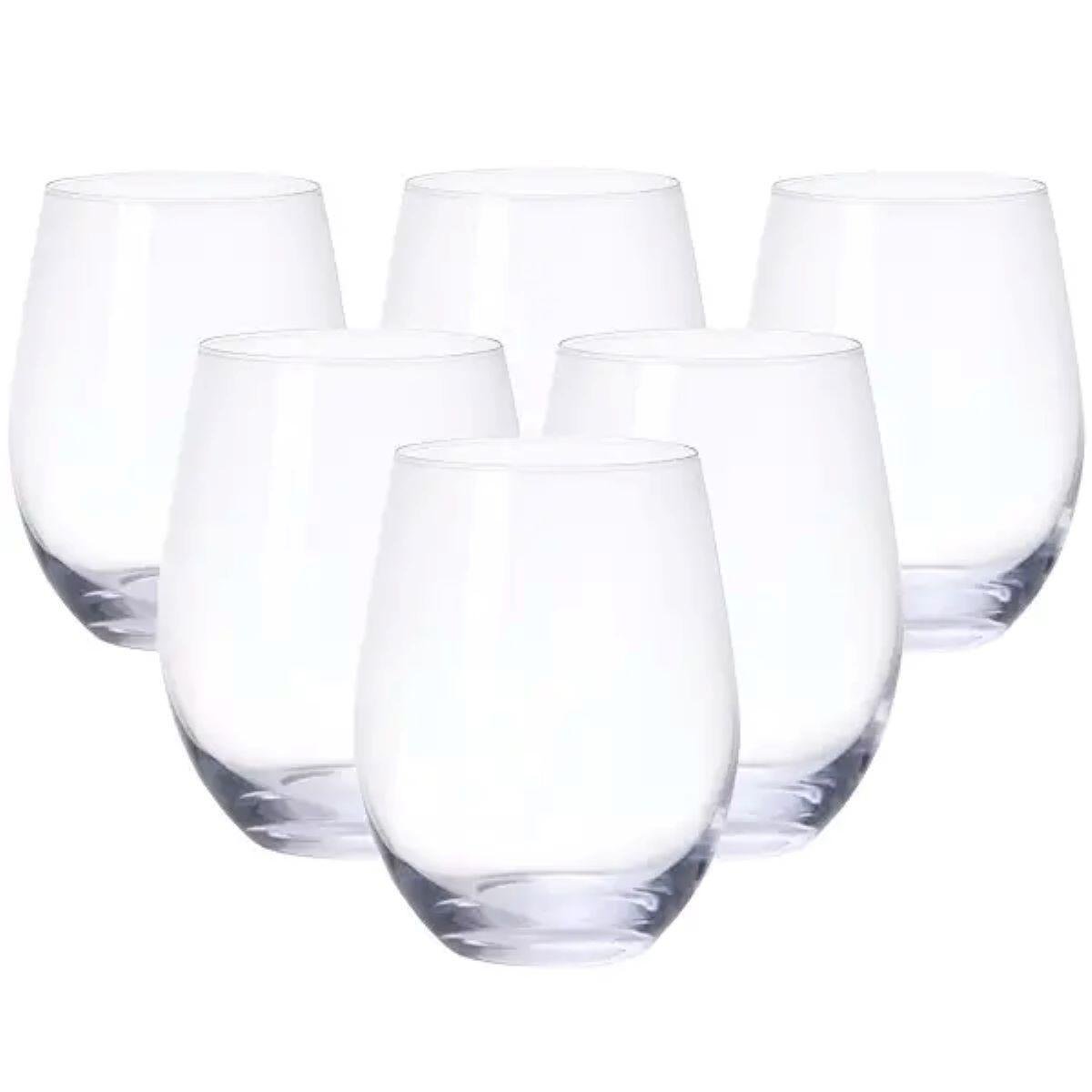 Набор стеклянных стаканов 6 шт. по 390 мл Прозрачный (HP558)