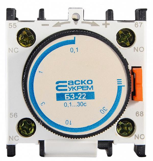 Блок задержки АСКО-Укрем БЗ-22 LA2-DТ2 0,1-30с ек на включение 1NO+1NC (A0040050005)