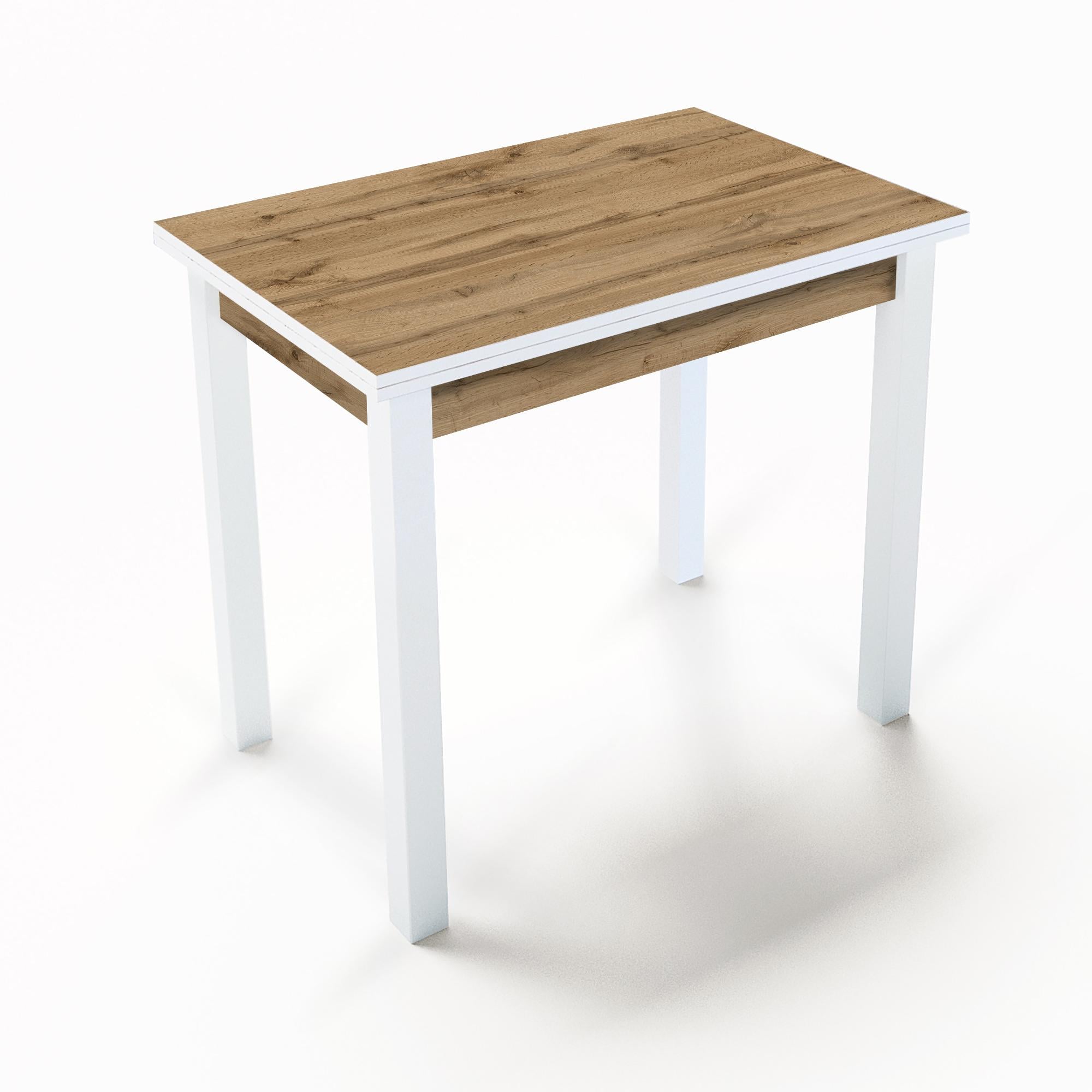 Стол обеденный раскладной Fusion furniture Ажур Белый/Дуб аппалачи