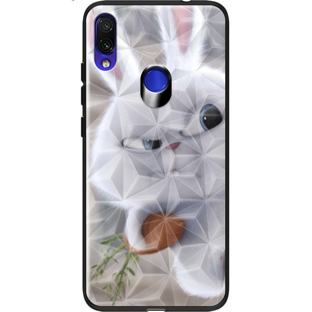 Чехол Boxface Xiaomi Redmi Note 7 Rabbit Snowball Черный силикон с призмой (36202-up1116-37871)