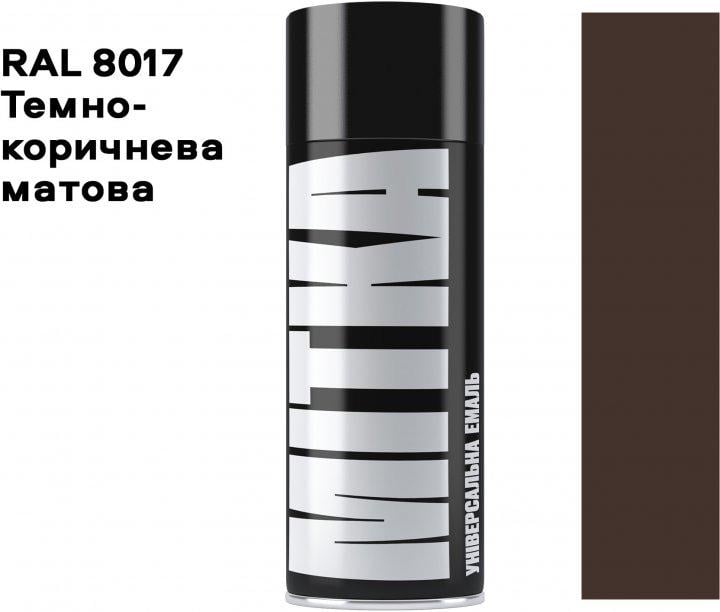 Емаль MITKA Універсальна 400 мл 8017 Темно-коричневий матовий (MI8017) - фото 2