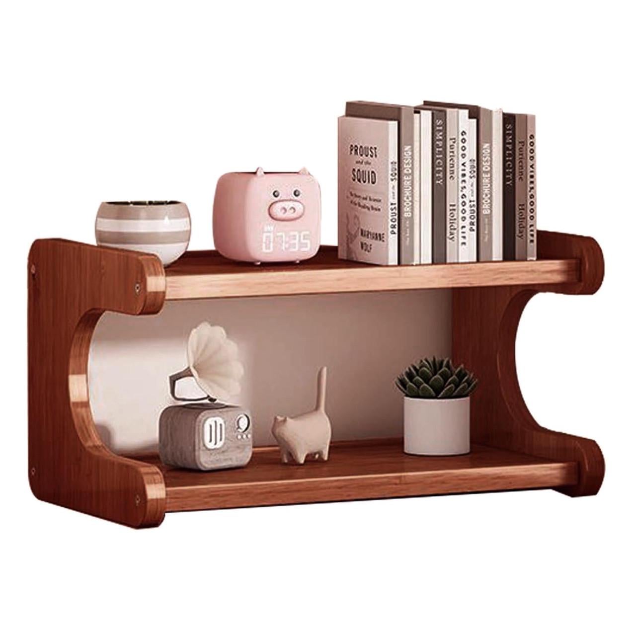 Полка книжная настольная из дерева Гелари Шафран (КПА-011206)