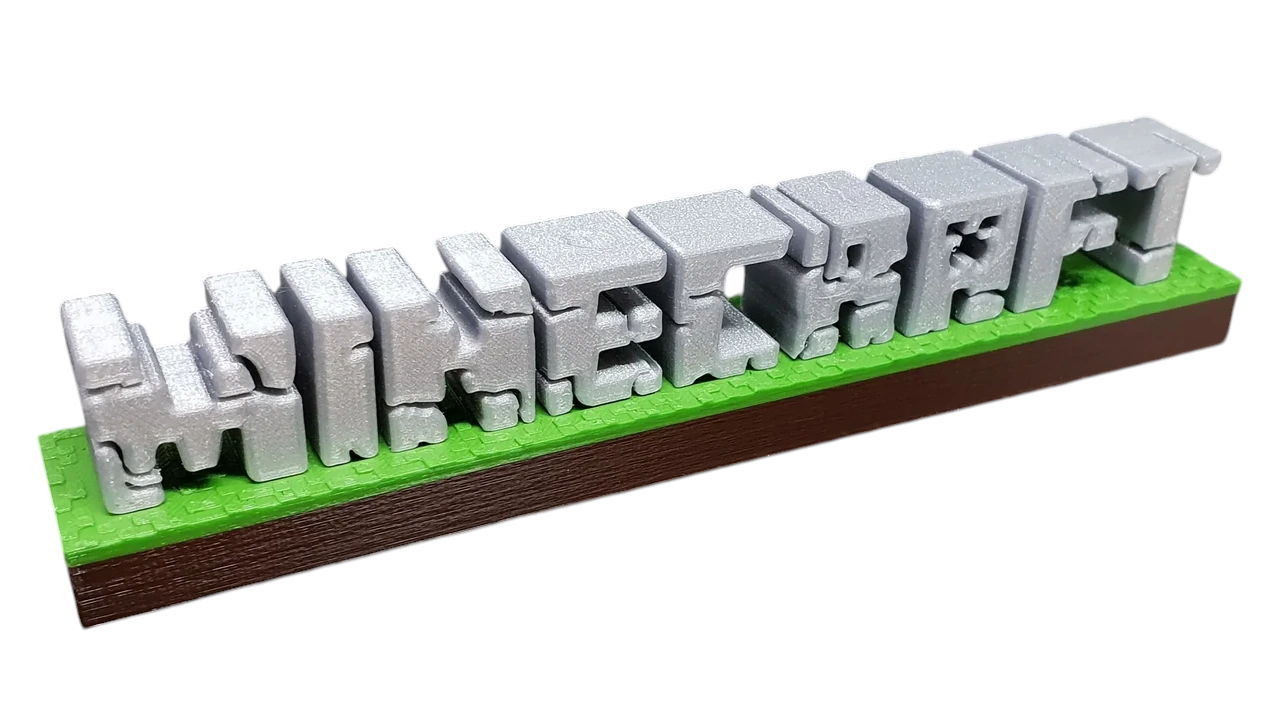 Логотип Minecraft Minecraft 3D Logo 18 см 3D-печать