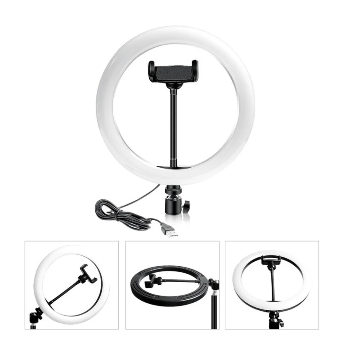 Кольцевая LED лампа MJ-26 RGB 26 см с штативом 2 м и Bluetooth пультом - фото 8 Кольцевая LED лампа MJ-26 RGB 26 см с штативом 2 м и Bluetooth пультом - фото 8