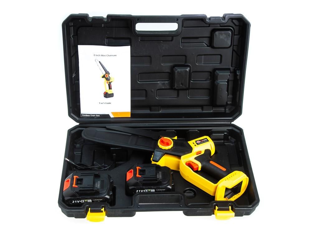 Пилка цепная аккумуляторная с индикатором заряда 24 В 4 Ач с шиной 12" (23653828)