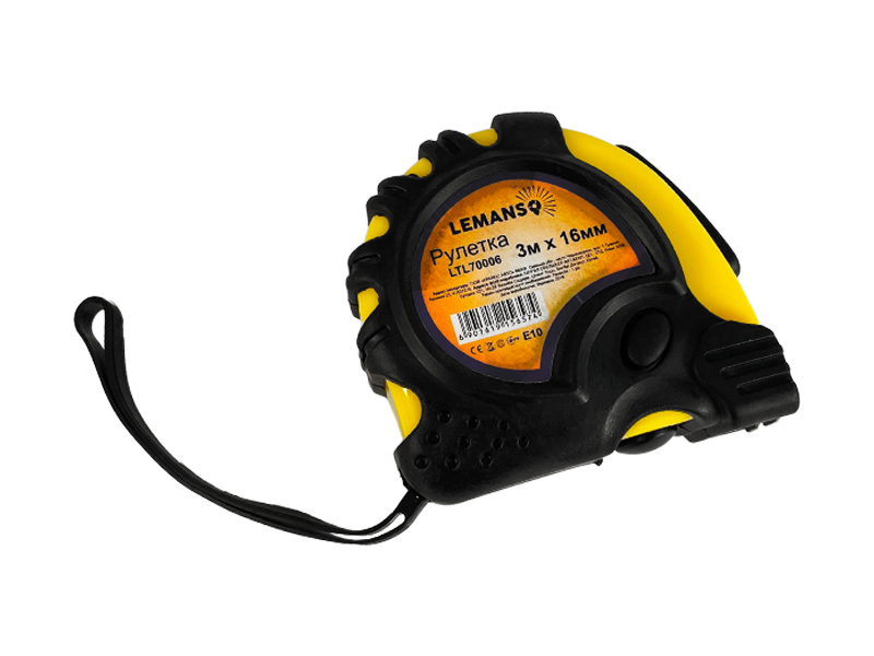 Рулетка Lemanso LTL70006 3 м 16 мм Желто-черный (6397)