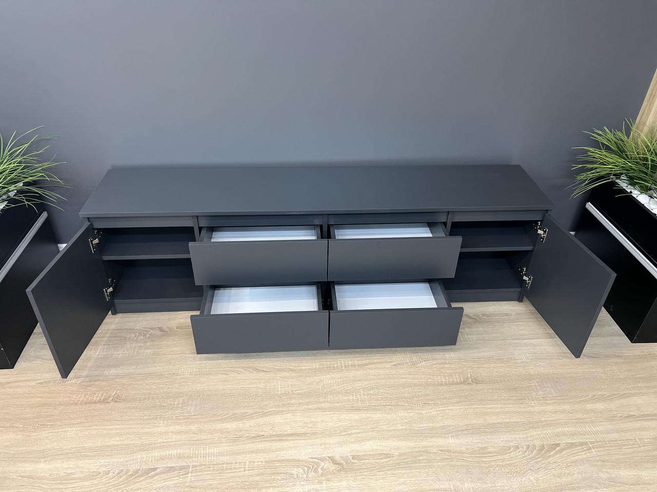 Тумба під ТБ Еверест 1804х510х370 мм Антрацит - фото 3 Тумба під ТБ Еверест 1804х510х370 мм Антрацит - фото 3