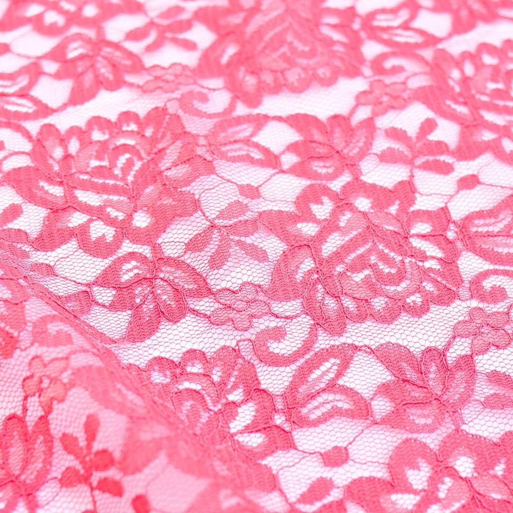 Ткань гипюр Madlen корал