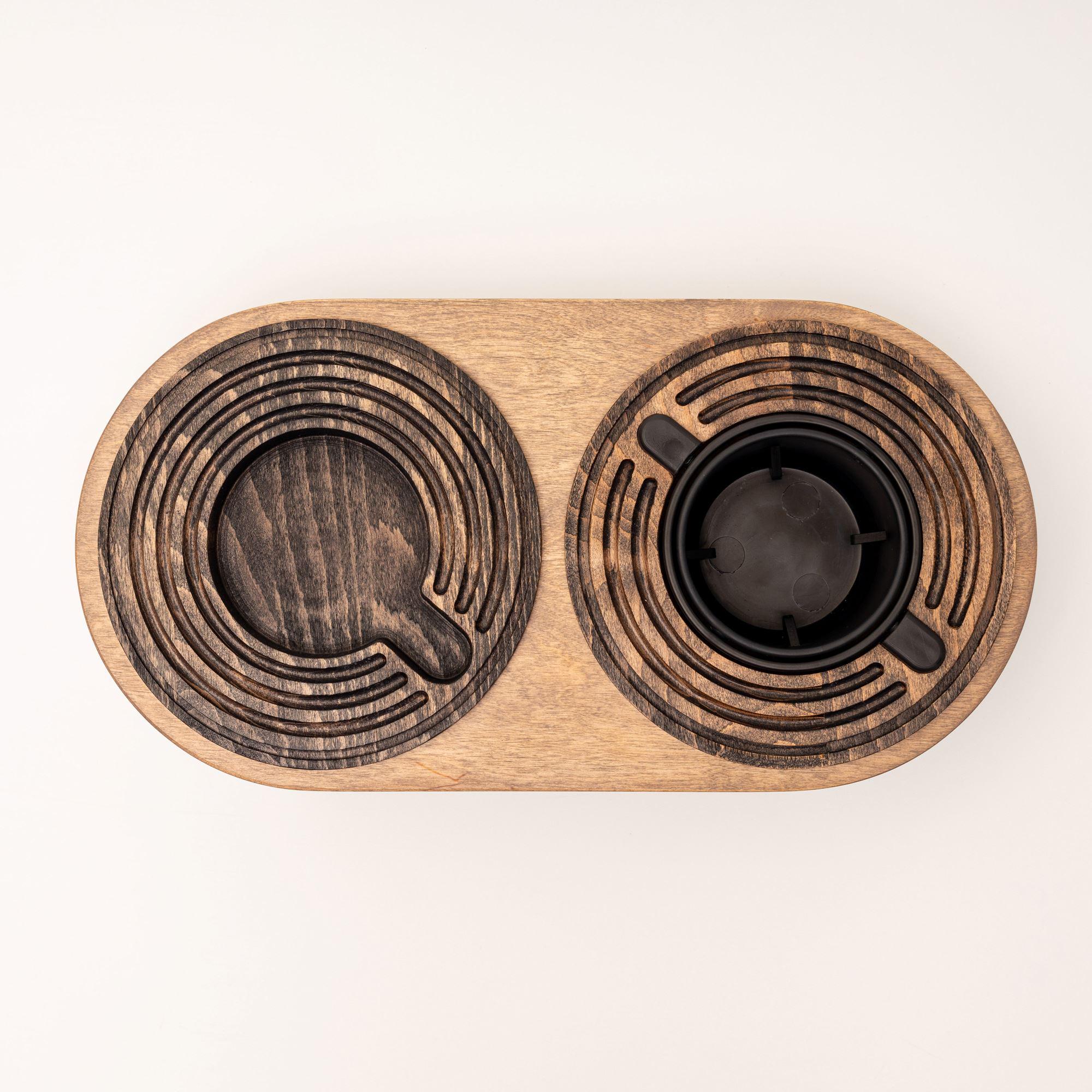 Підставка балансуюча Spillno Oval під келих/пляшку/банку з двосторонньою підставкою для чашки або тарілки (80003) - фото 7