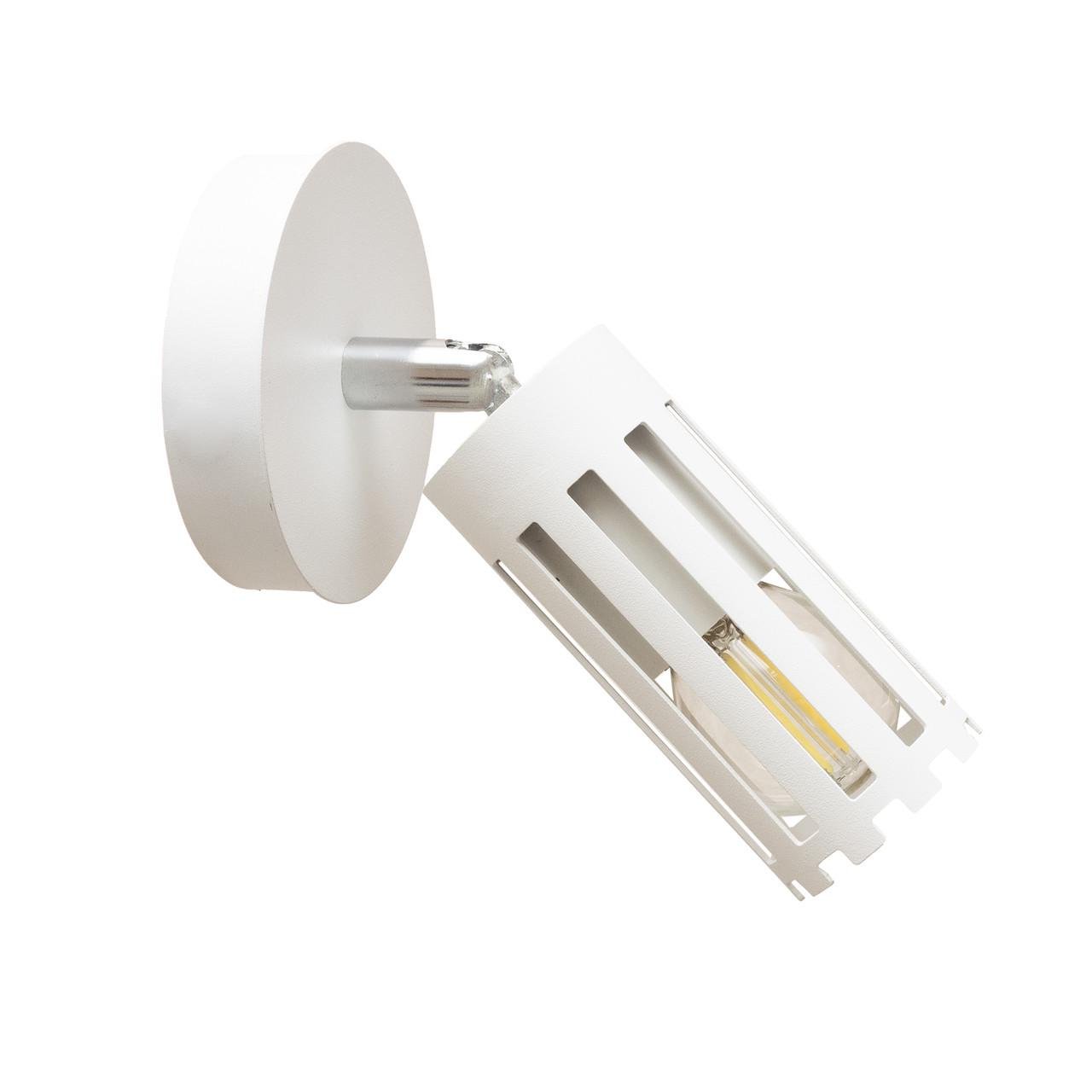 Спот-светильник MSK ELECTRIC Teramo настенно-потолочный с круглым плафоном под лампу Е27 Белый (NL 18050-1 WH)