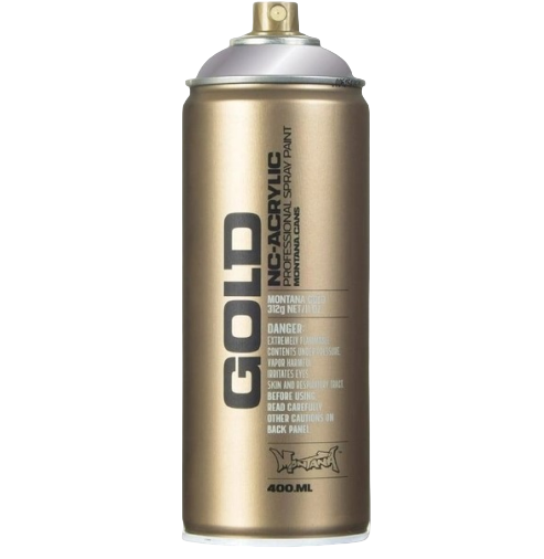 Аэрозольная краска эмаль акриловая с эффектом хром Montana Gold 400 мл M1100 Silver Matt