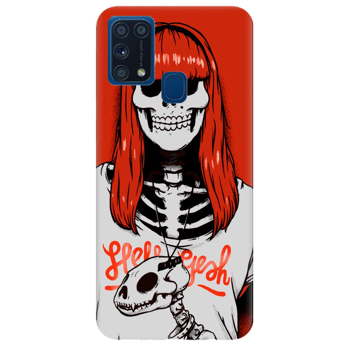 Силиконовый чехол Zorrov для Samsung Galaxy M31 - skeleton (14190040071097880)