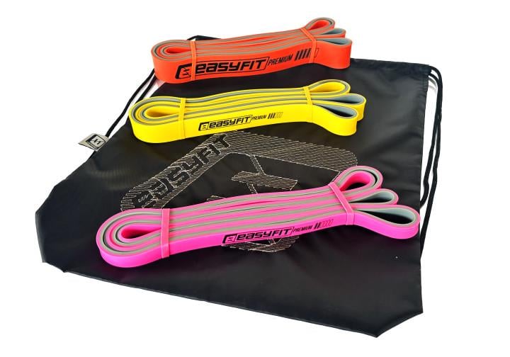 Набор двухслойных резинок для подтягиваний EasyFit Premium EF-7453 7-45 кг 3 шт. - фото 2 Набор двухслойных резинок для подтягиваний EasyFit Premium EF-7453 7-45 кг 3 шт. - фото 2