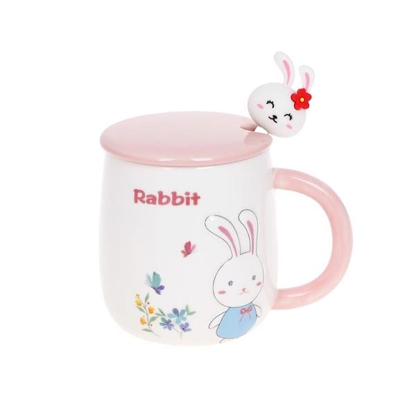 Чашка-заварник порцелянова BonaDi Rabbit 430 мл Рожевий (927-223) Чашка-заварник порцелянова BonaDi Rabbit 430 мл Рожевий (927-223)