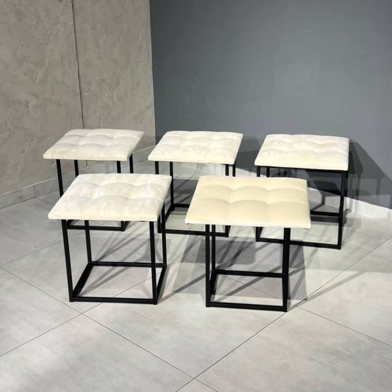 Пуф-трансформер велюровый 5в1 мягкий Бежевый (000088975) - фото 2