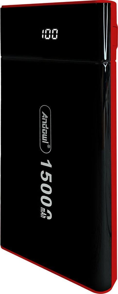 Повербанк Andowl Q-CD555 переходник для роутера 15000 mAh Черно-красный (721d4d59)