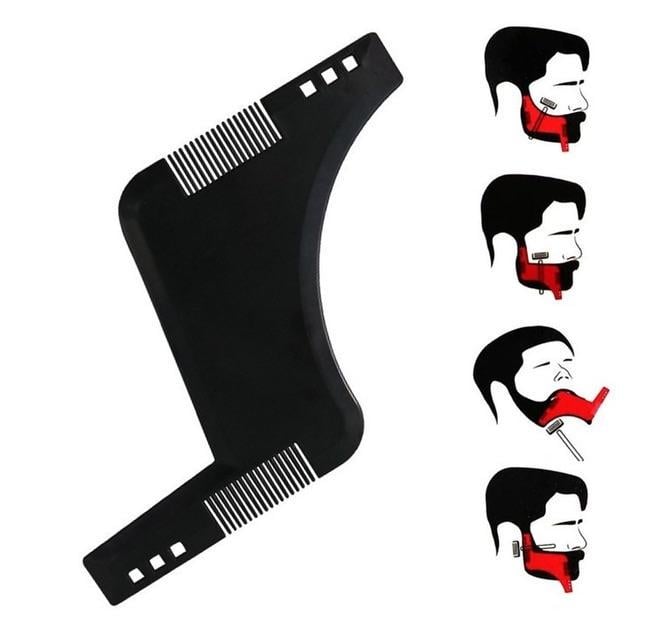 Расческа-шаблон для формирования укладки бороды Черный (D-0042) - фото 2 Расческа-шаблон для формирования укладки бороды Черный (D-0042) - фото 2