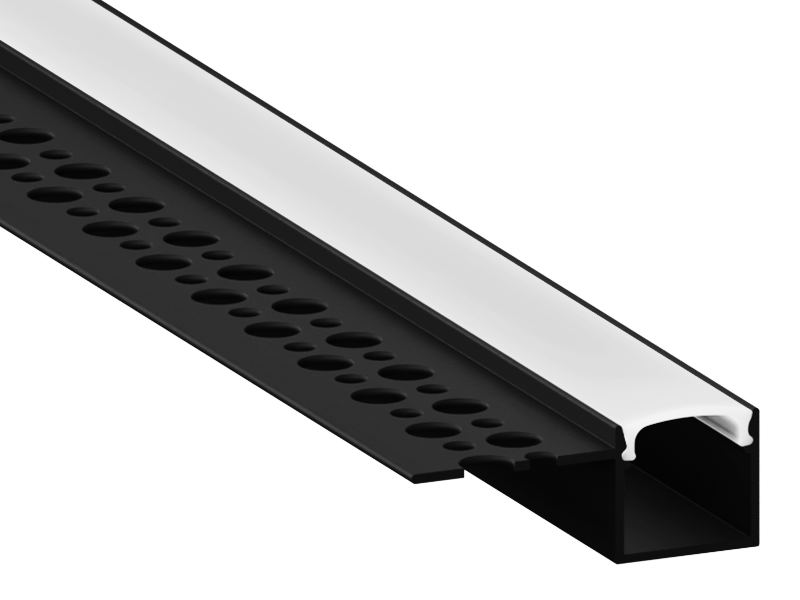 Профиль алюминиевый LEDUA АЛ-102 с рассеивателем для LED ленты для гипсокартона 3 м Черный (8298) Профиль алюминиевый LEDUA АЛ-102 с рассеивателем для LED ленты для гипсокартона 3 м Черный (8298)