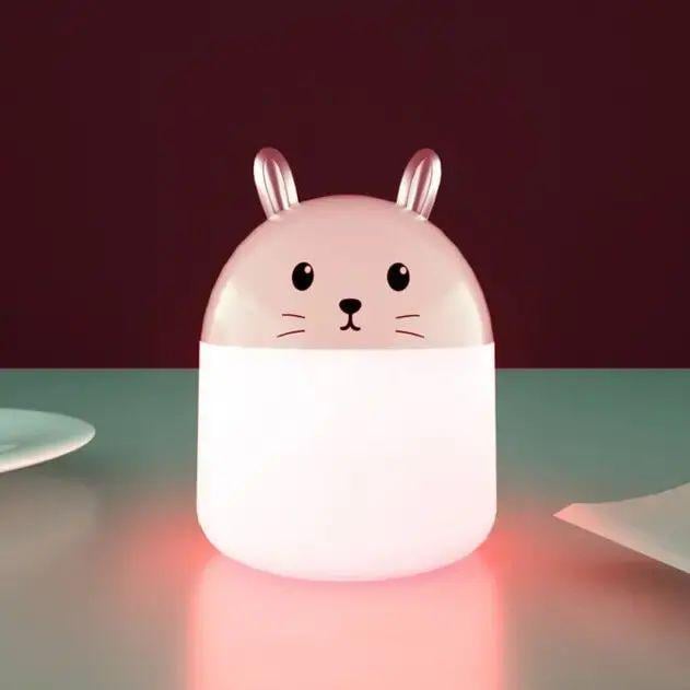 Мини-увлажнитель воздуха Air Purifier 2в1 30 мл/час настольный с подсветкой 0,25 л 8,5х11х8 см (opt-14238)