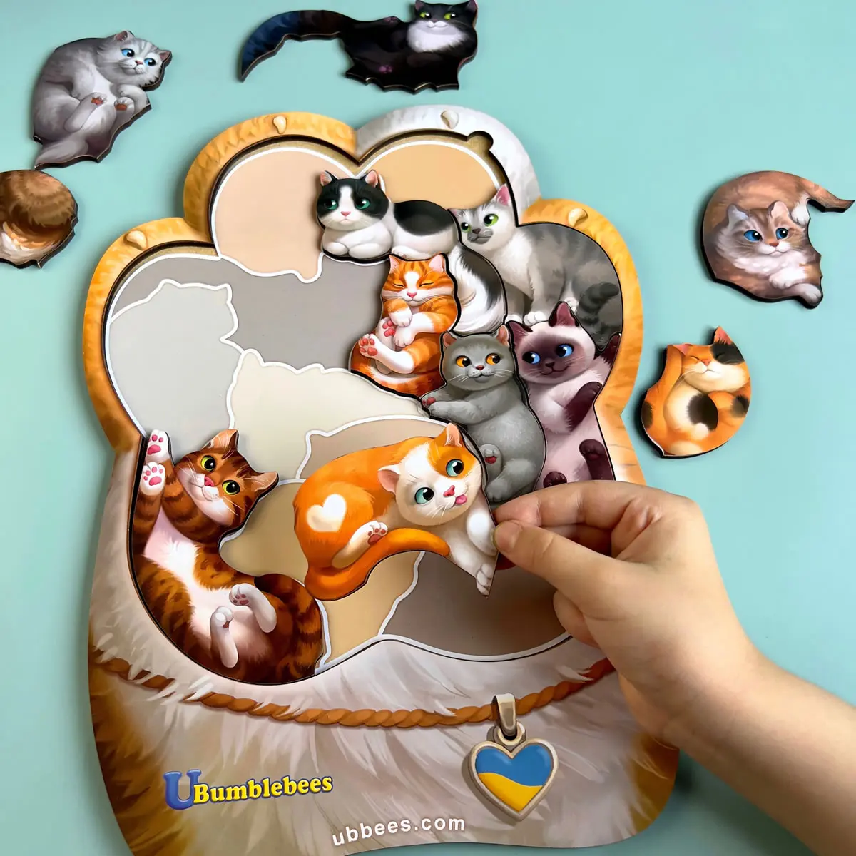 Пазл дерев'яний Котики-муркотики рамка-вкладка (2394139435) - фото 10 Пазл дерев'яний Котики-муркотики рамка-вкладка (2394139435) - фото 10