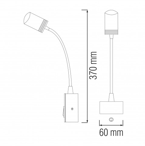 Светильник настенный для зеркал STANDART LED 3W 4200K IP20 (s617025) - фото 2