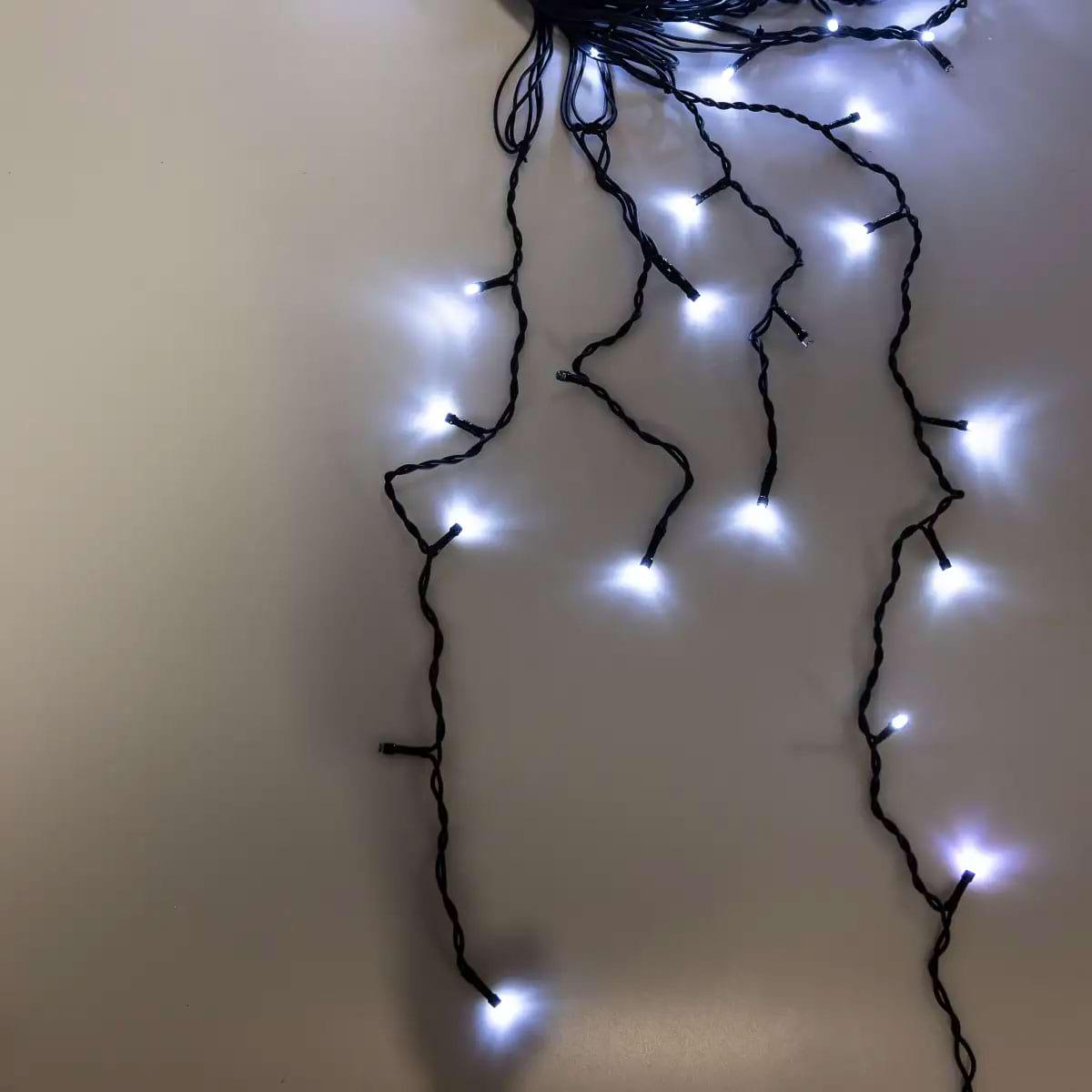 Гірлянда вулична Бахрома 20MBW 20 м 335 LED Чорний/Білий (29912625) - фото 2