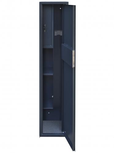 Сейф оружейный СЗ-140.1/М на 1 ружье с кассовым отделением и 3 полками для аксессуаров механический замок RAL 7016 Антрацит (41140121)