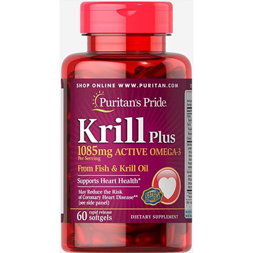 Добавка Krill Plus 1085 mg Active Omega 3 60 softgels (100-22-3194152-20)