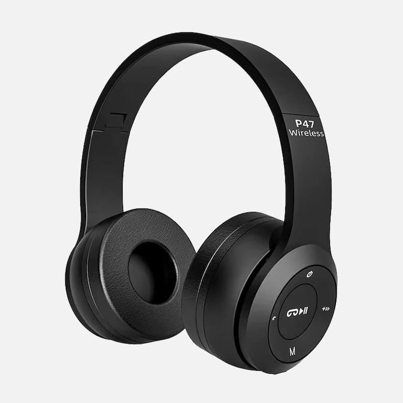 Наушники беспроводные P47 Bluetooth/MP3 плеер/microSD/FM радио и микрофон (28546992)