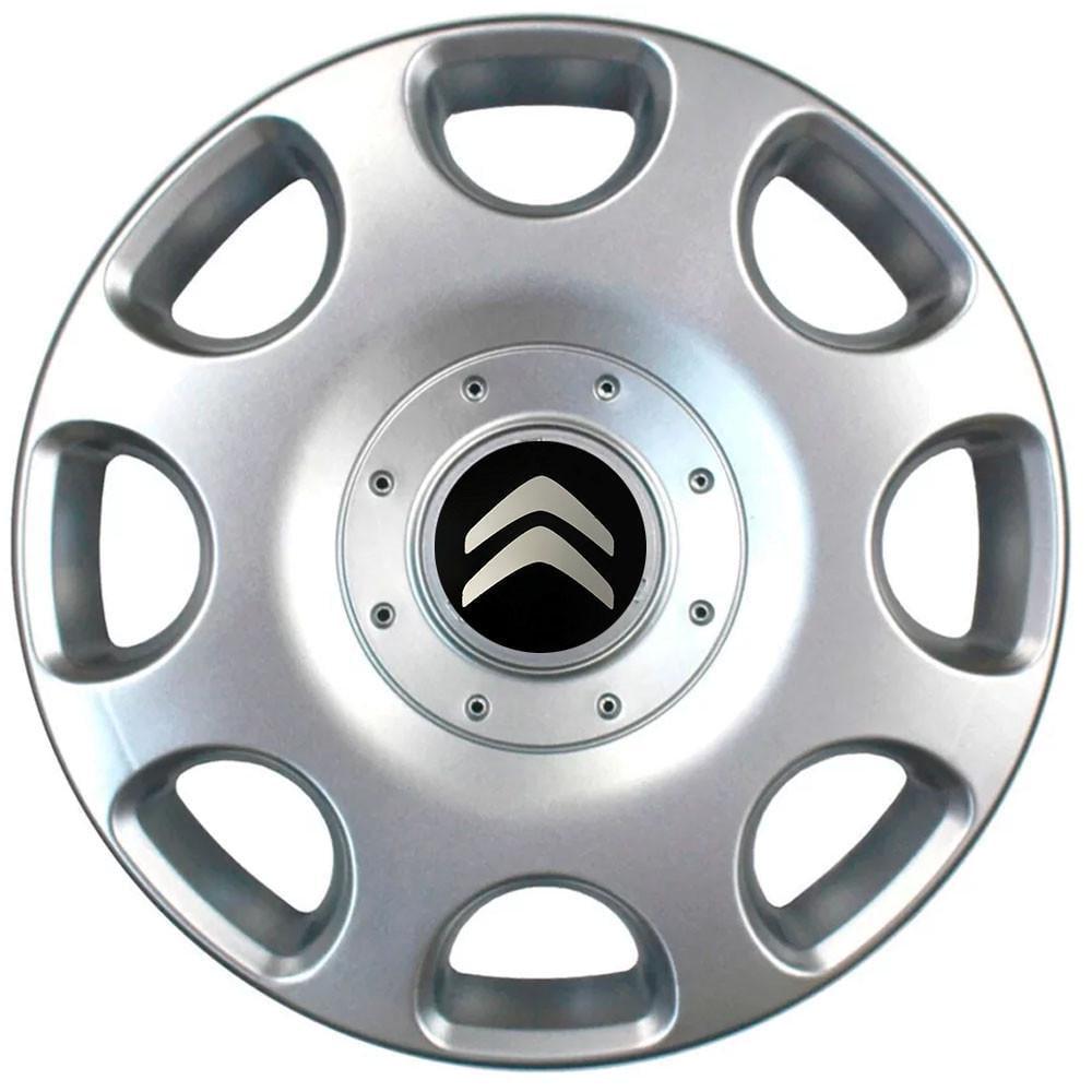 Колпаки SJS 208 с логотипом Citroen 4 шт. R14 Серебряный (2654556620)