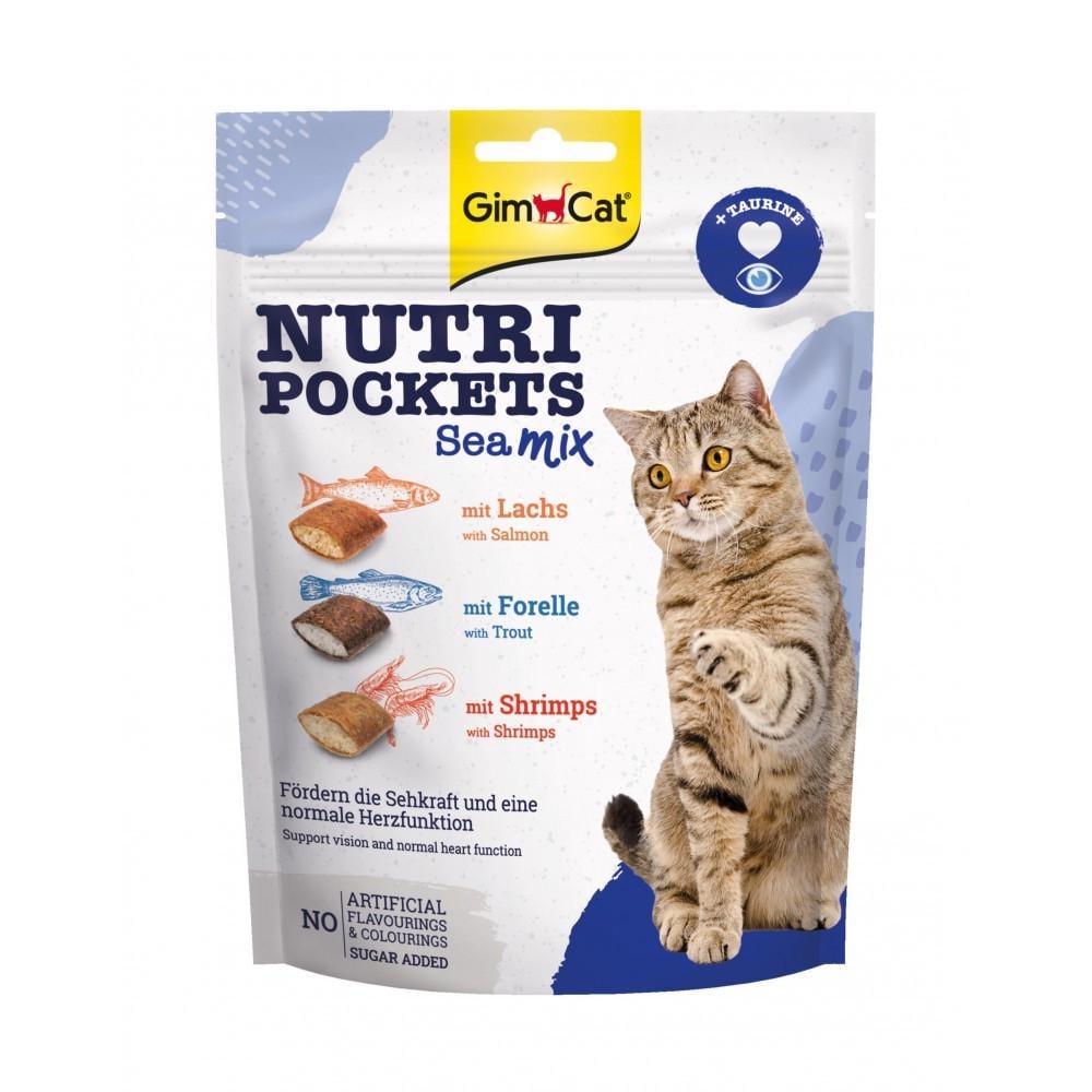 Лакомство для кошек GimCat Nutri Pockets Морской микс 150 г (1789932225)