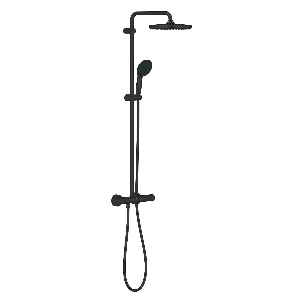 Душова система з термостатом Grohe Tempesta 266702431 Чорний (218525) - фото 4 Душова система з термостатом Grohe Tempesta 266702431 Чорний (218525) - фото 4