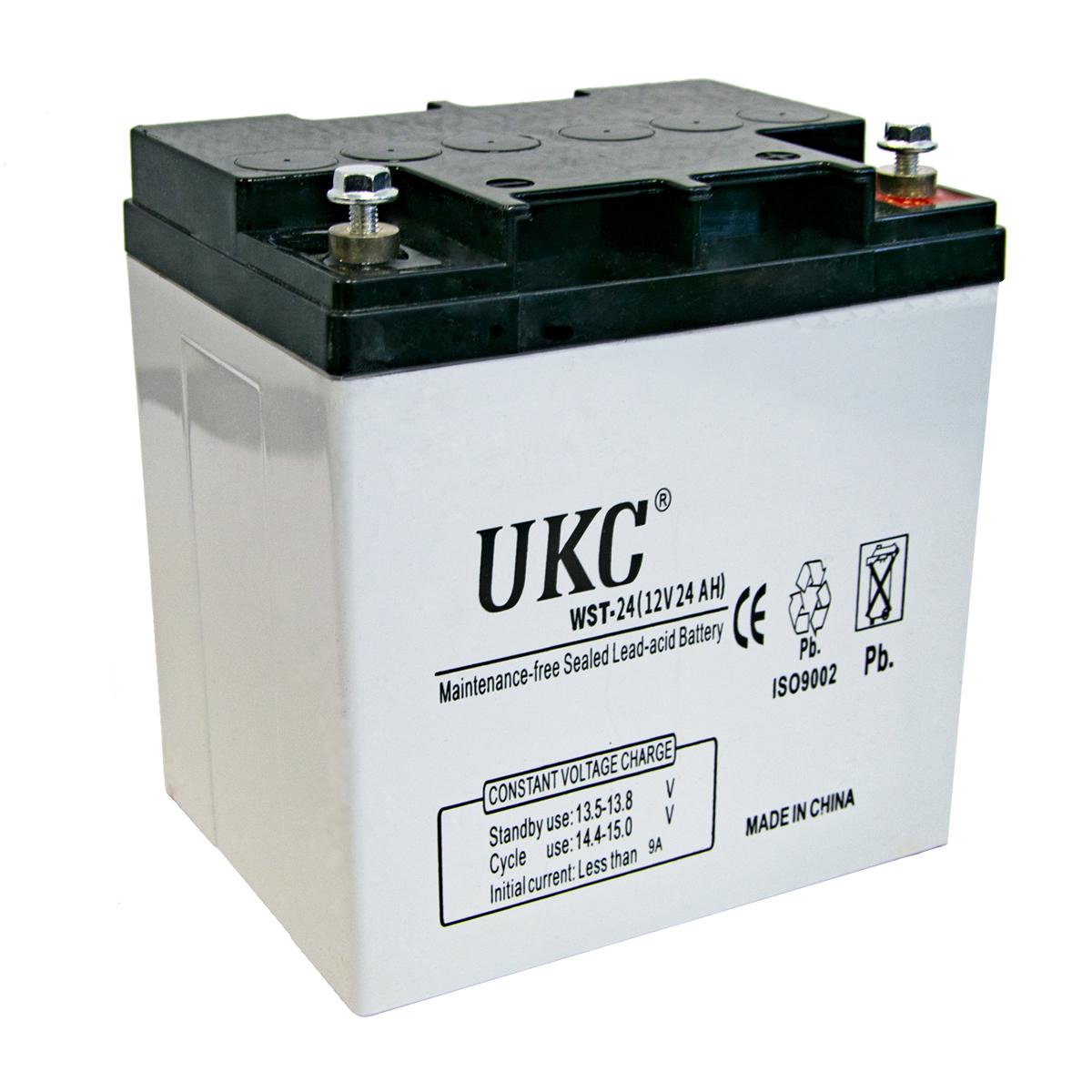 Аккумуляторная батарея AGM Battery UKC WST-24 12 V 24 Ah Серый (1009044-Gray)