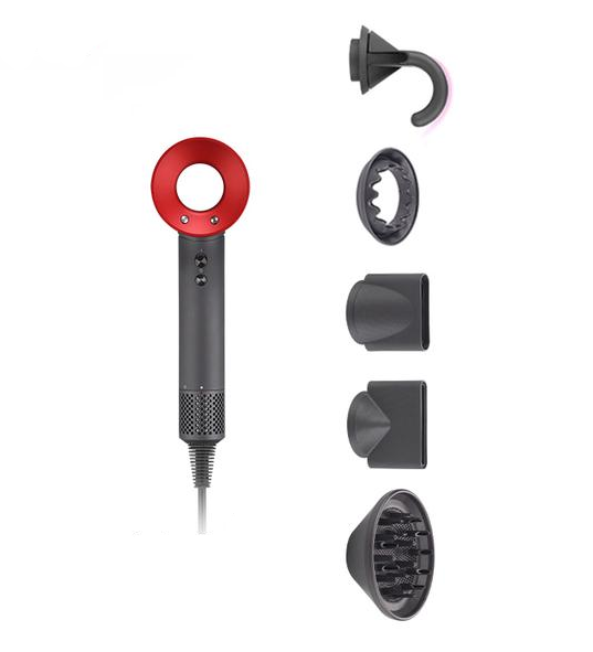 Фен-стайлер Super Hair Dryer с 5 магнитными насадками Red