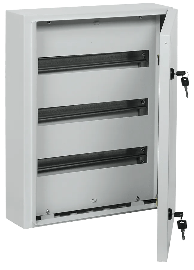 Щит распределительный УЕК TITAN 3 ЩРн-54 54 модуля IP54 навесной c замком металлический 540х440х120 мм (MKM11-N-54-54-Z) Щит распределительный УЕК TITAN 3 ЩРн-54 54 модуля IP54 навесной c замком металлический 540х440х120 мм (MKM11-N-54-54-Z)