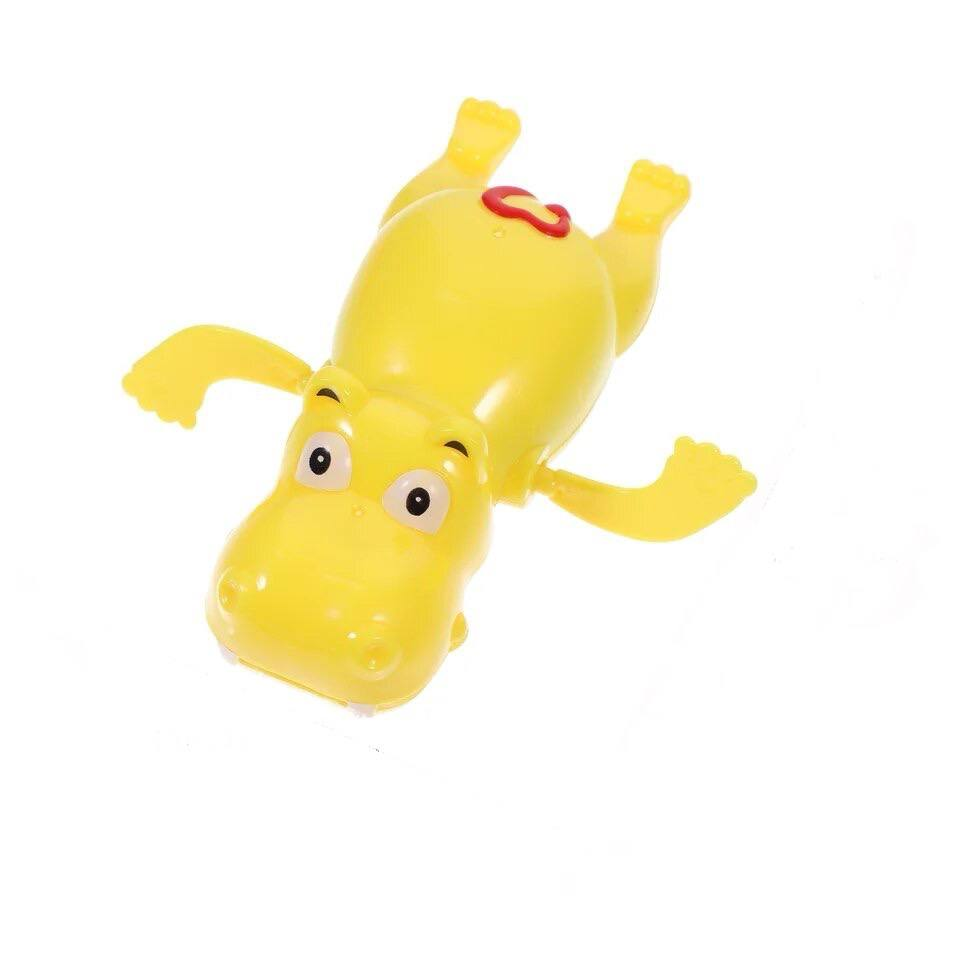Игрушка заводная для ванной Bath Toys 555 водоплавающая Бегемотик Желтый (2119115233)