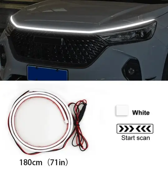 Підсвітка кришки капота динамічна 1,8 м Білий (00283) - фото 8 Підсвітка кришки капота динамічна 1,8 м Білий (00283) - фото 8