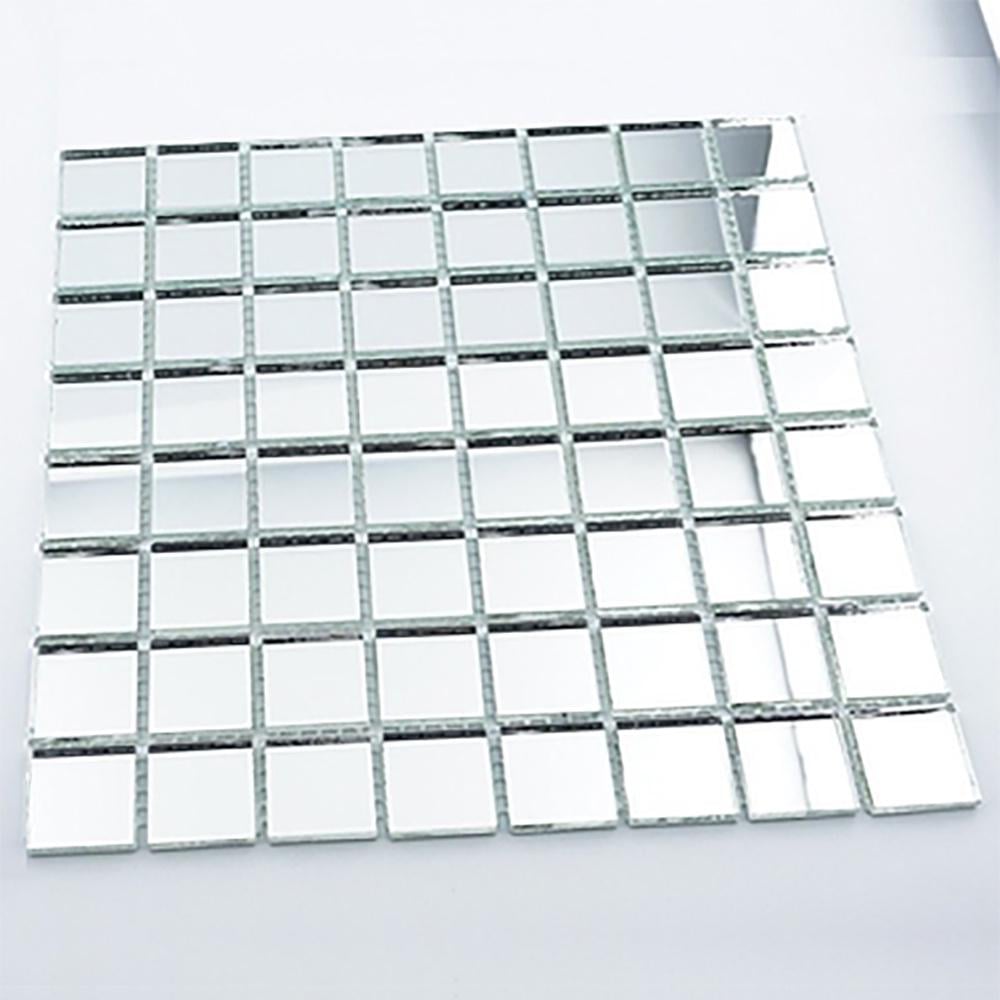 Мозаика зеркальная Decor Stone Hub Zs-3838-Z на фартук и для прихожей 318x318 мм Серебристый (004169)
