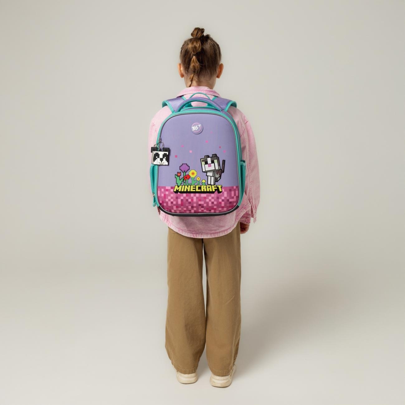 Шкільний рюкзак каркасний з ортопедичною спинкою YES Minecraft Pinky H-100 (550094/995066) - фото 11