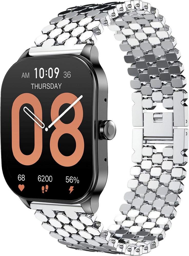 Браслет металлический Scaly для Amazfit Pop 3S/3R Black (34022-2B)