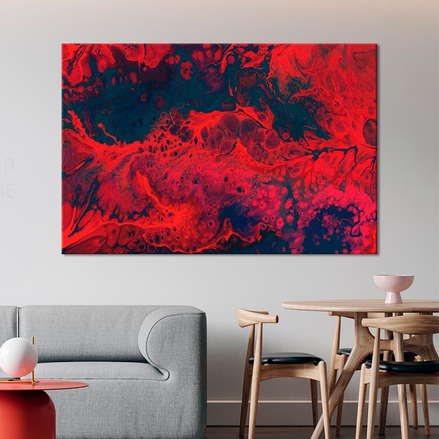 Картина Абстрактный красный фон 51x34 см (A886-1)