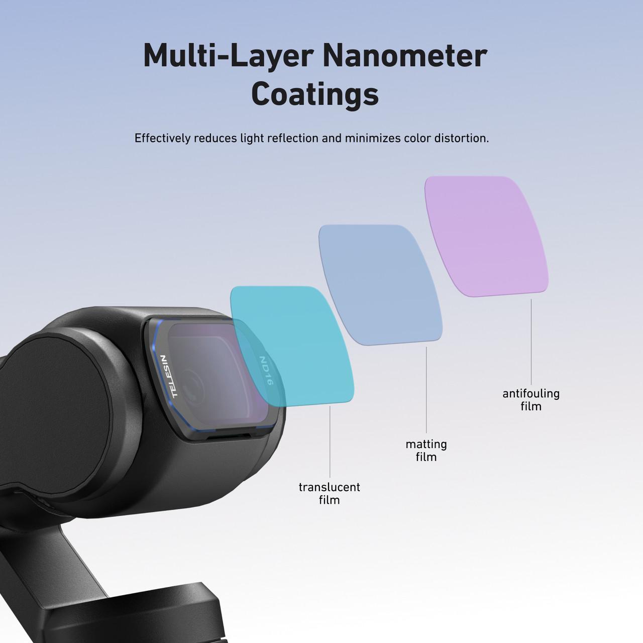 Набір світлофільтрів Telesin CPL/ND16чBlack Diffusion 1/4 для DJI Osmo Pocket 3 S5-FLT-37-TDJ 3 шт. - фото 7 Набір світлофільтрів Telesin CPL/ND16чBlack Diffusion 1/4 для DJI Osmo Pocket 3 S5-FLT-37-TDJ 3 шт. - фото 7