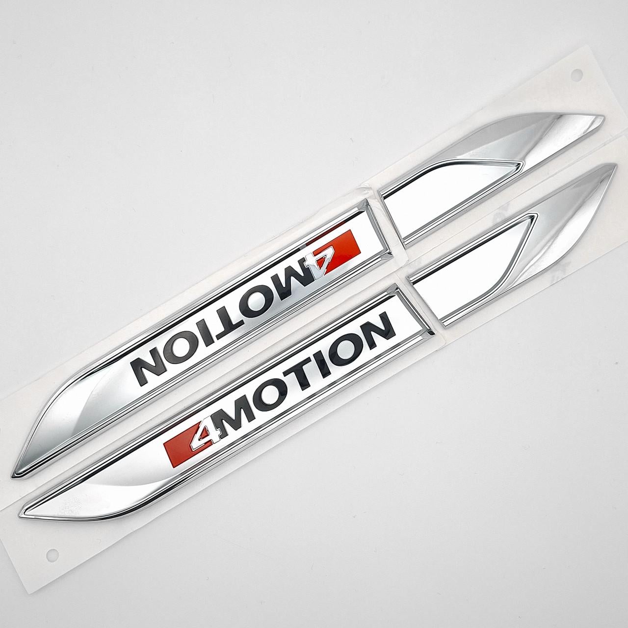 Емблема на крила 4motion Volkswagen ABS 22,5х2 см Хром глянцевий (2847860650)